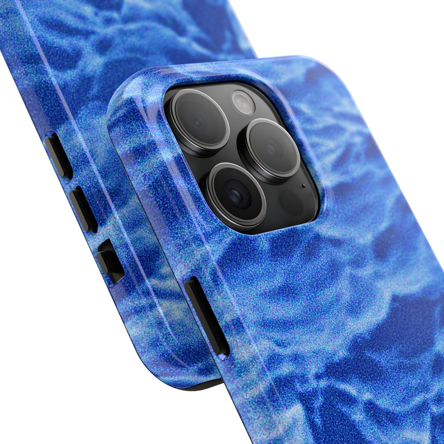 Funda resistente para teléfono azul oscuro con olas del océano borrosas | Estética