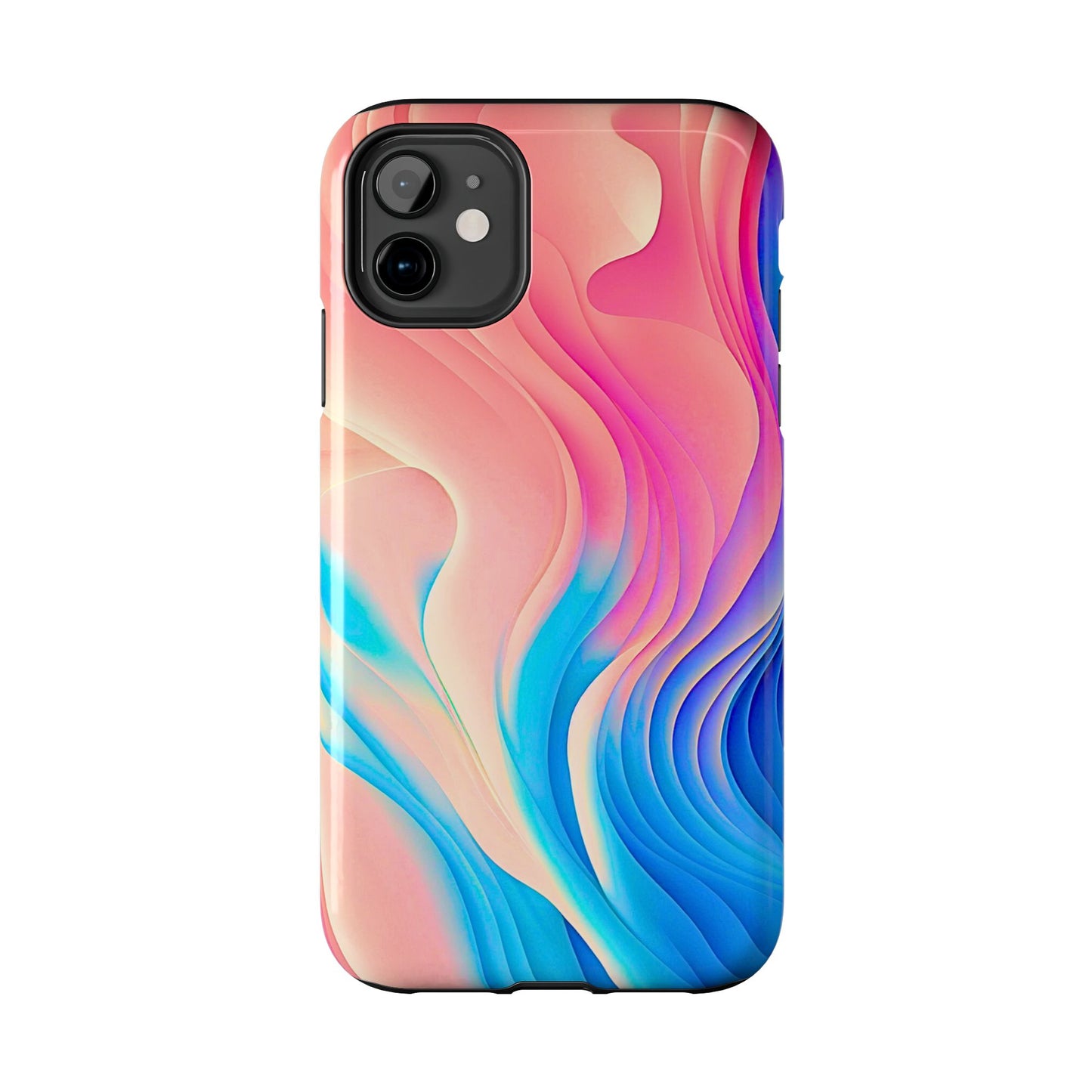 Abstract Pastel Waves Tough Phone Case | Aesthetic