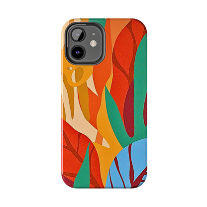 Abstract Autumn Leaves Tough Phone Case | Aesthetic