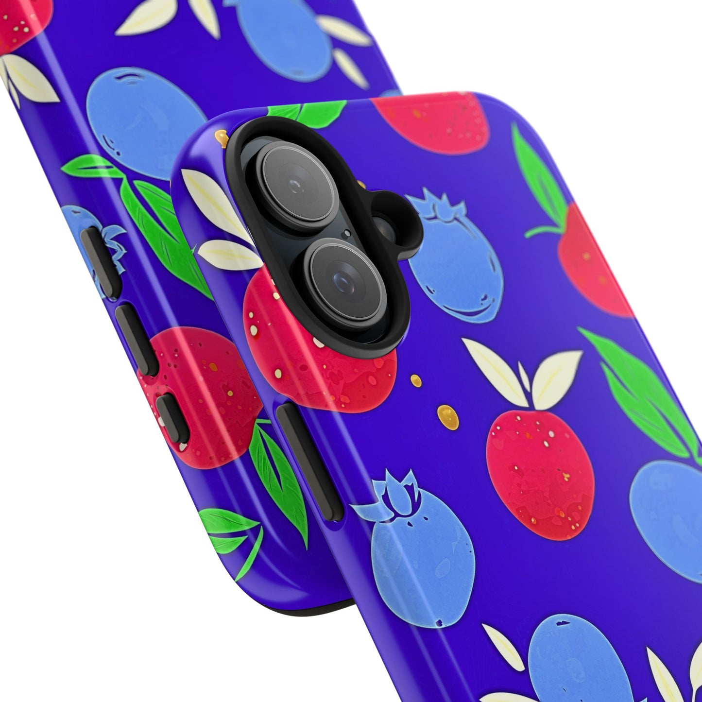 Funda resistente para teléfono con diseño de arándanos y fresas | Estética