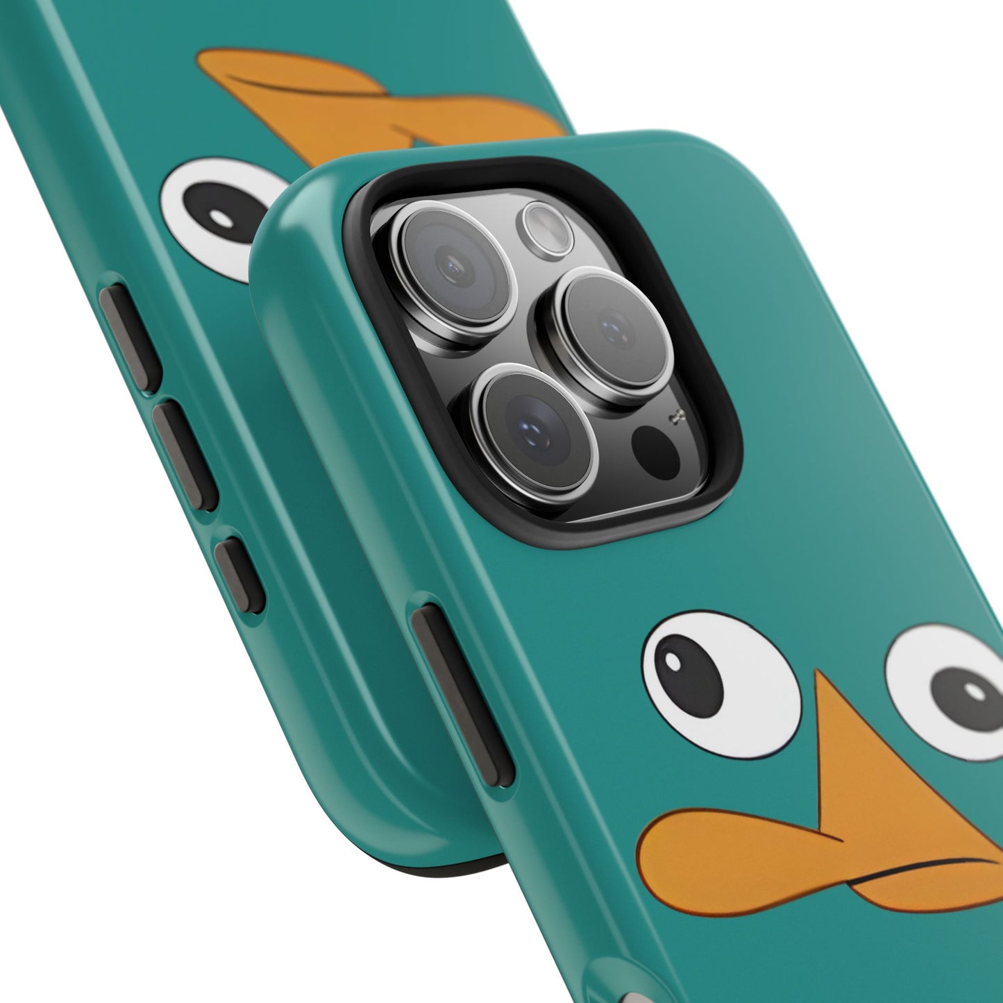 Phineas and Ferb Perry Platypus Eyes Teal Expression Tough Phone Case | Cartoon