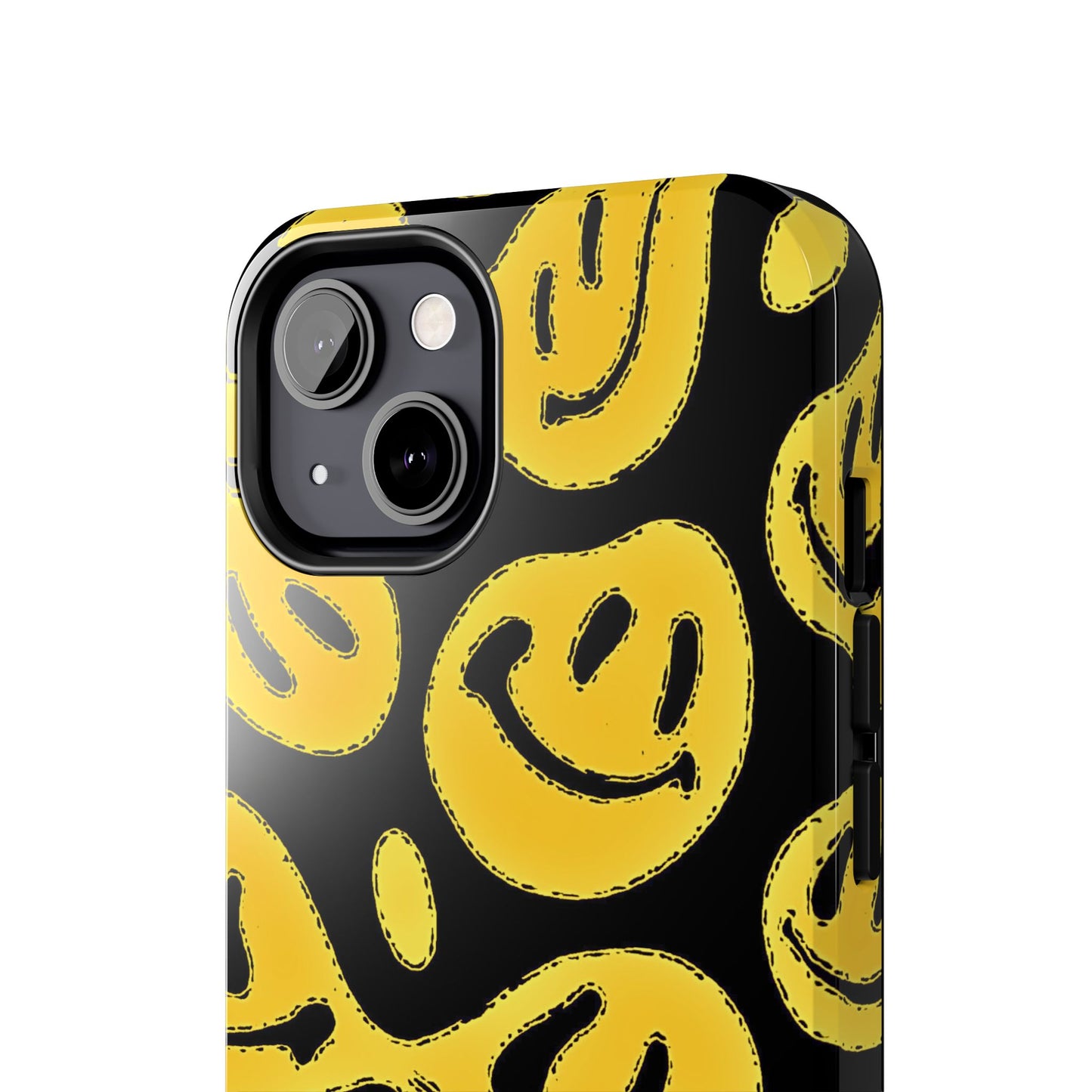 Funda resistente para teléfono con cara sonriente psicodélica colorida (versión 1) | Estética
