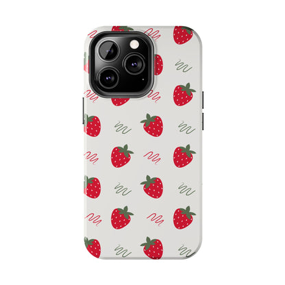 Strawberry Doodle Delight Tough Phone Case | Food