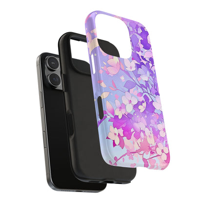 Funda resistente para teléfono con delicados estampados florales en tonos pastel | Estética