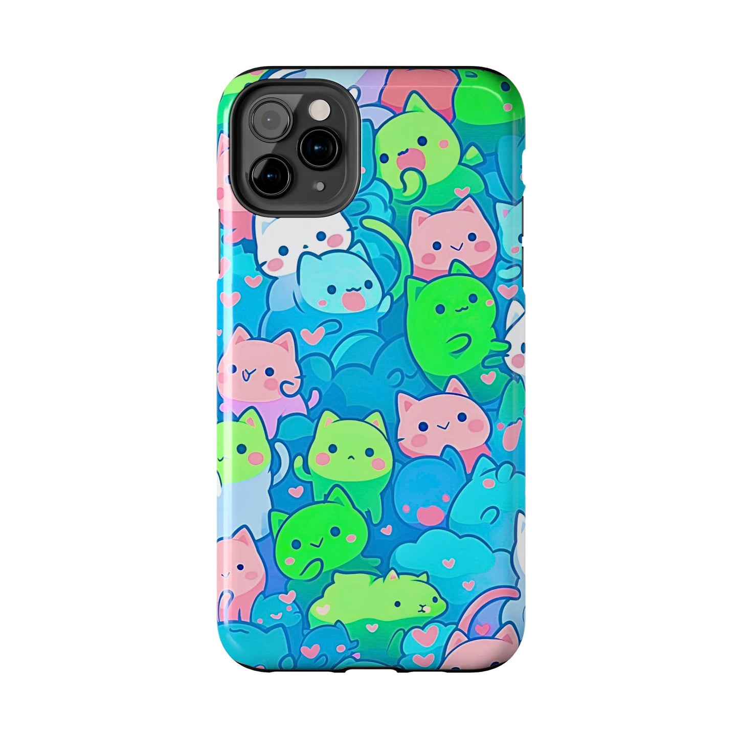 Cute Colorful Cats Pattern Style Tough Phone Case | Animals