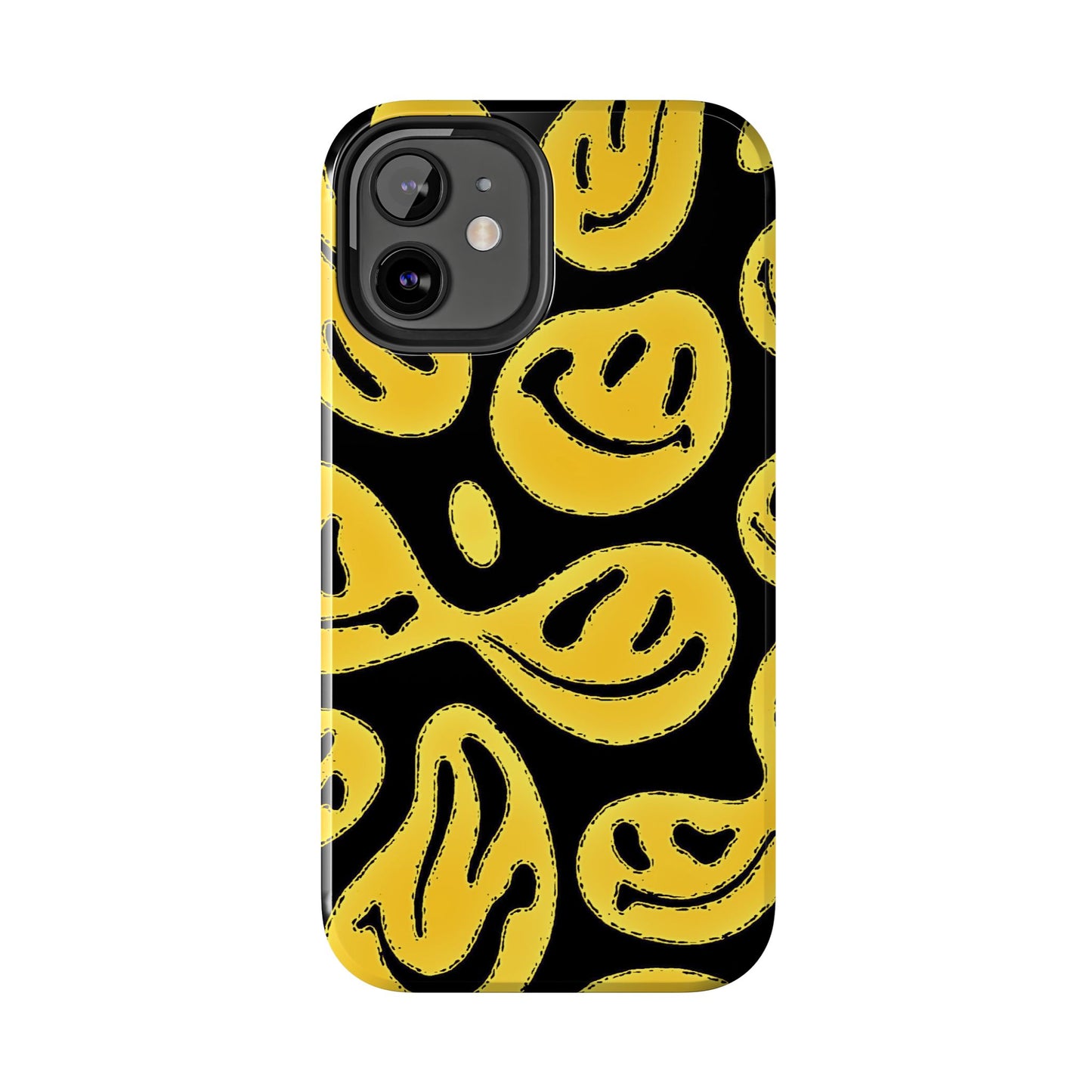 Funda resistente para teléfono con cara sonriente psicodélica colorida (versión 1) | Estética