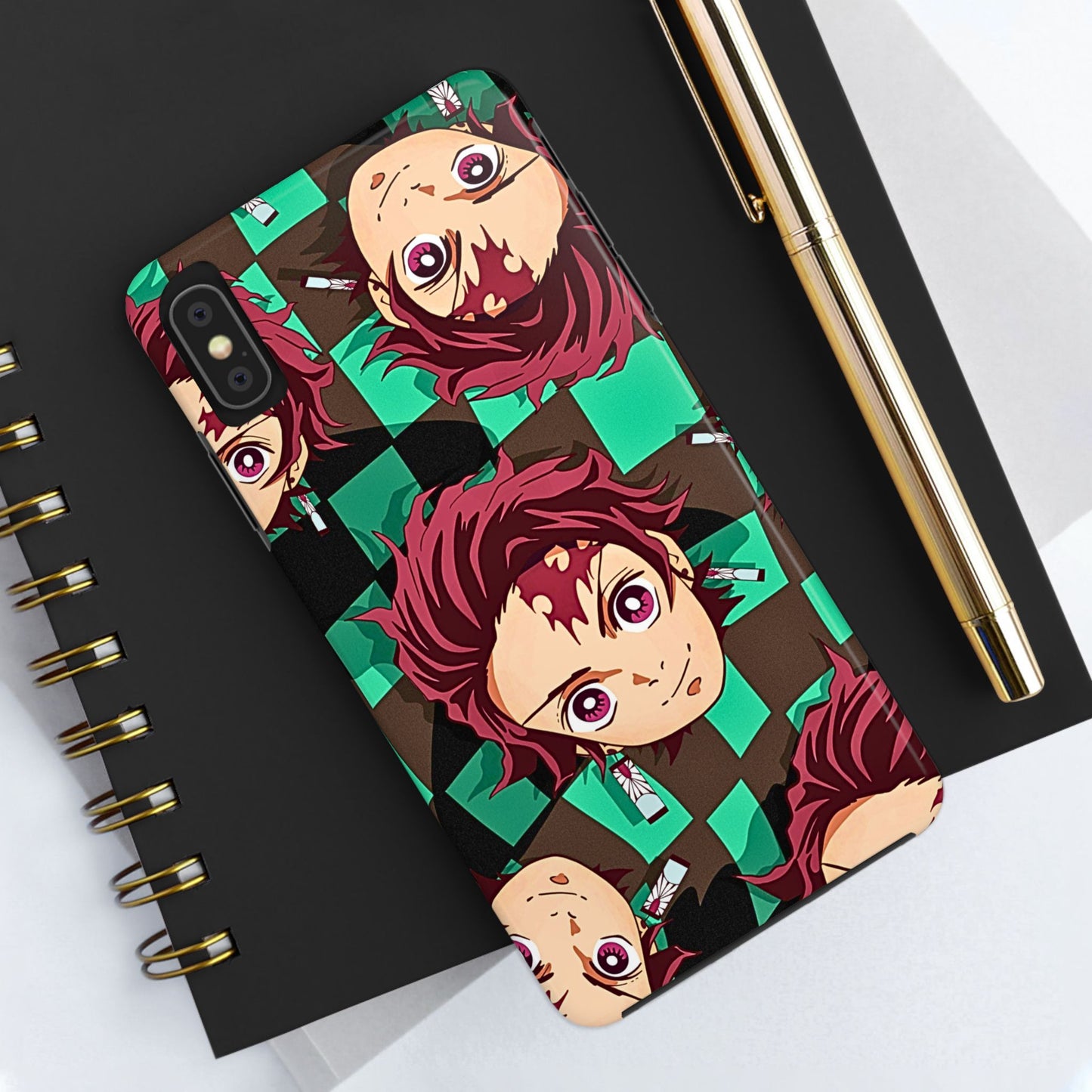 Tanjiro Kamado Head Pattern Tough Phone Case | Anime - Demon Slayer