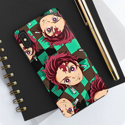 Tanjiro Kamado Head Pattern Tough Phone Case | Anime - Demon Slayer