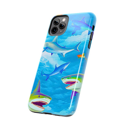 Sharks in the Sky Pattern Style Tough Phone Case | Animals