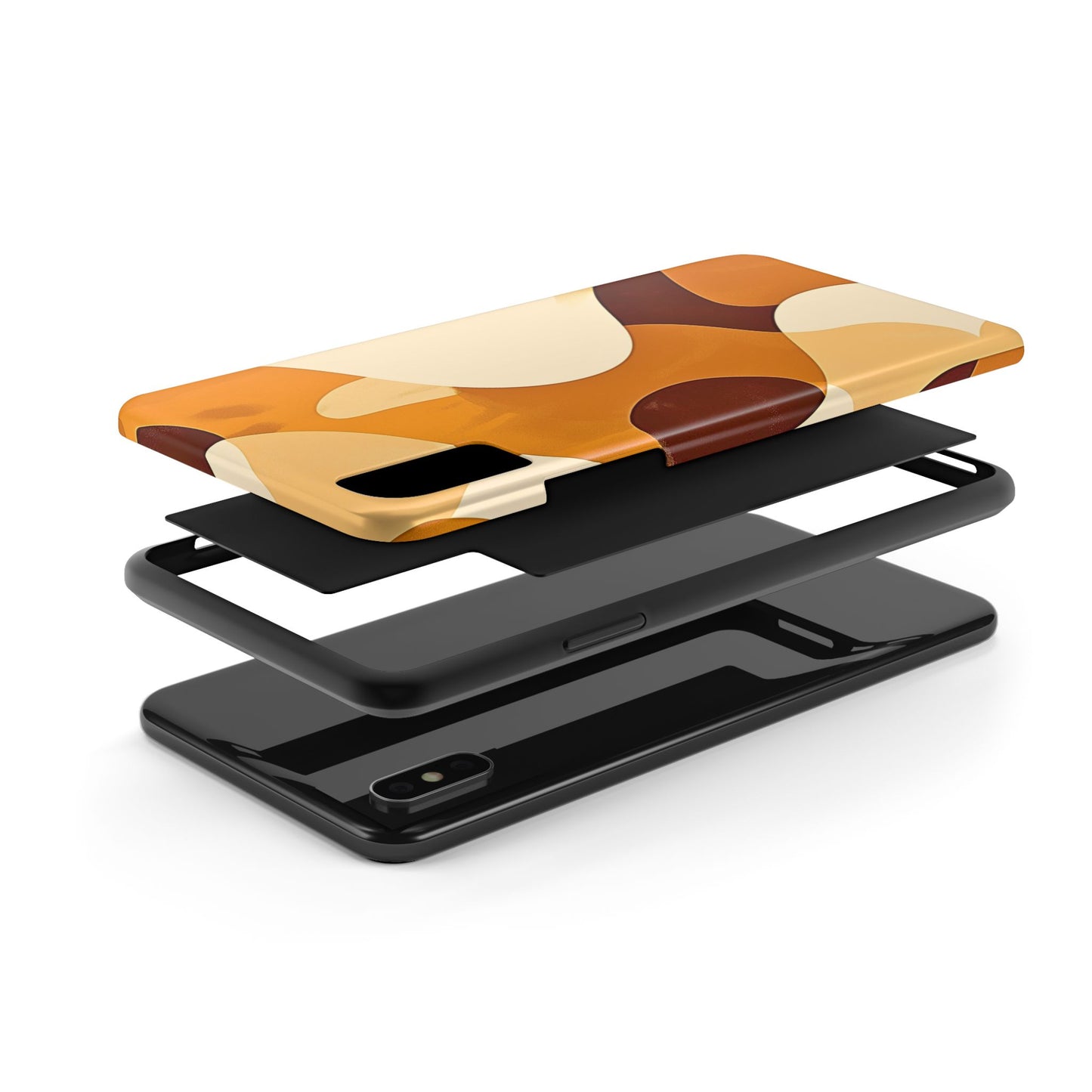Funda/Cubierta resistente para teléfono con diseño en beige y marrón Earth Harmony | Estética