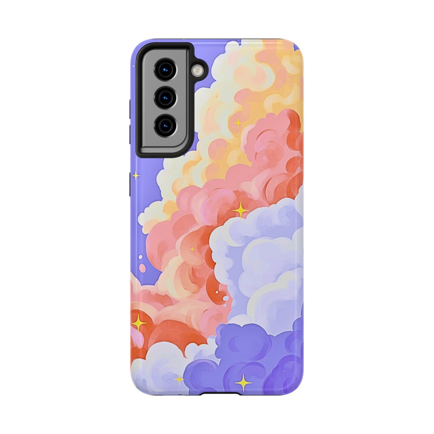Funda resistente para teléfono con diseño de nubes de colores de ensueño | Estética