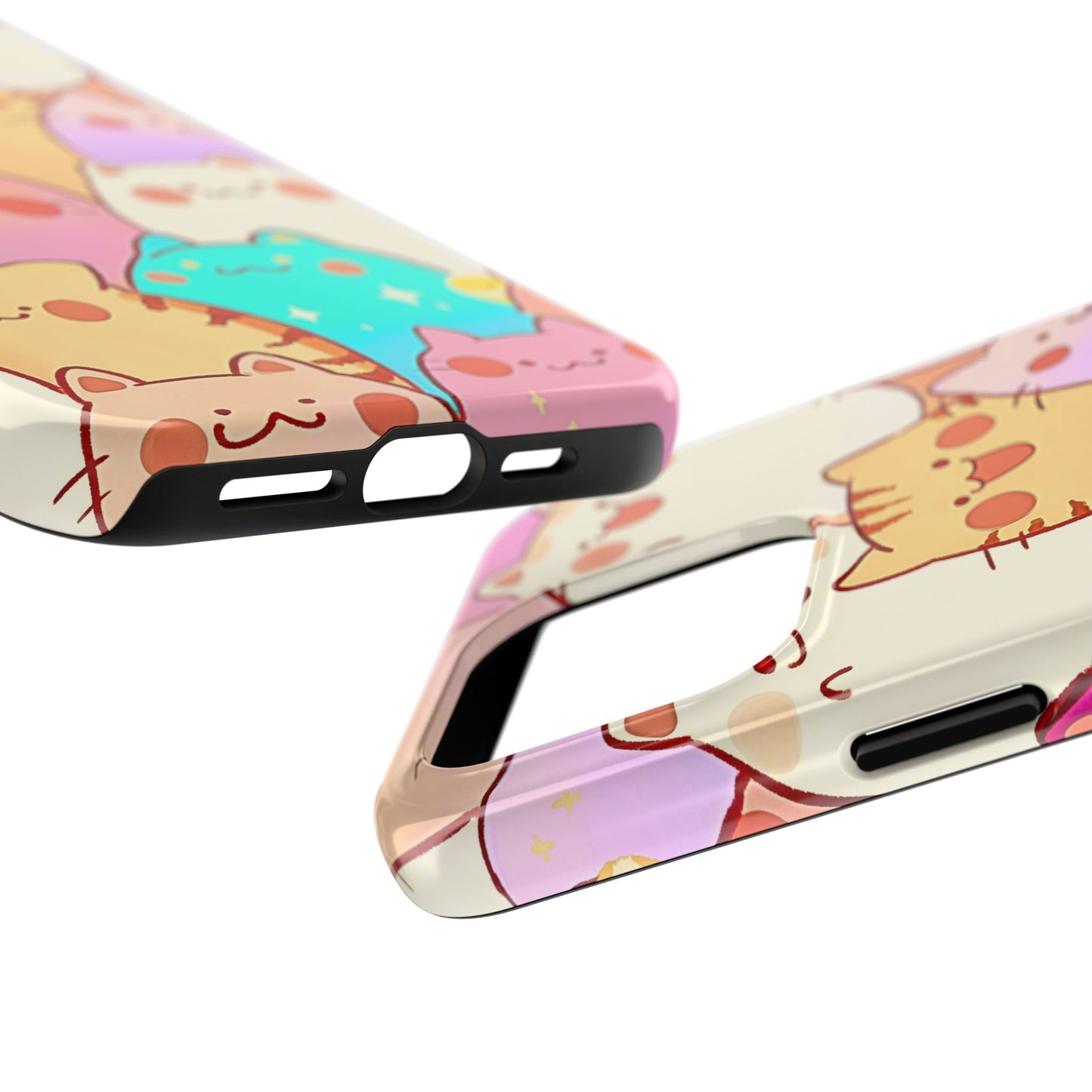 Kawaii Chubby Adorable Cats Tough Phone Case | Animals