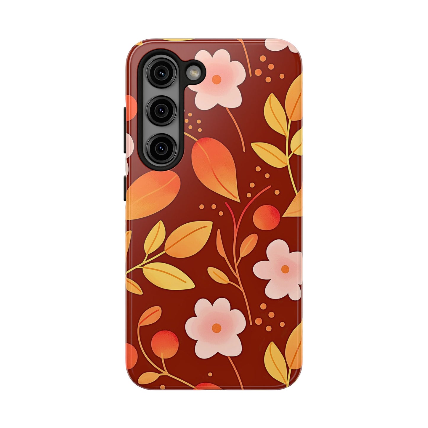 Autumn Fall Leaf Pattern Tough Phone Case | Aesthetic