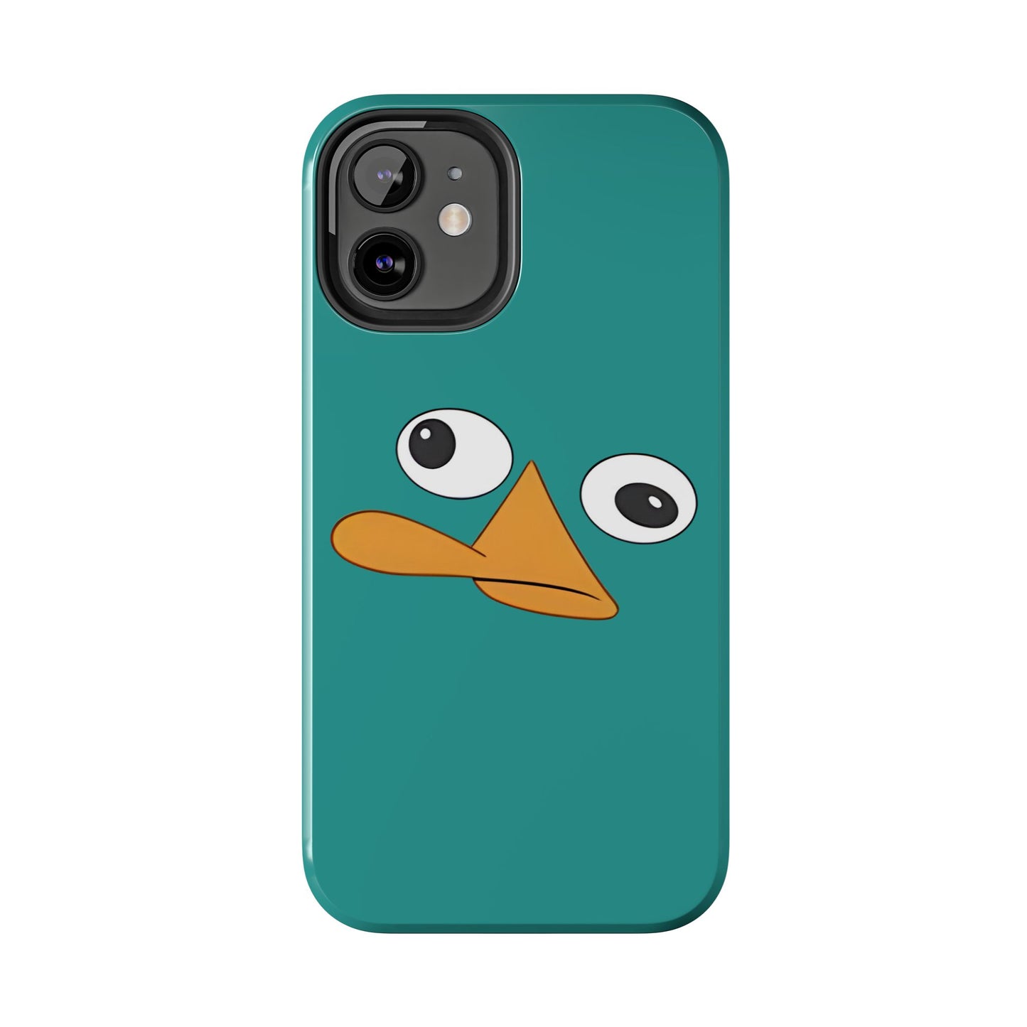 Phineas and Ferb Perry Platypus Eyes Teal Expression Tough Phone Case | Cartoon