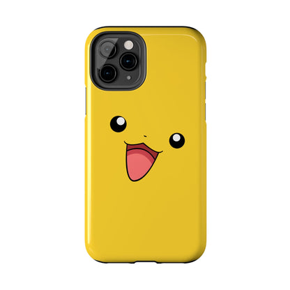 Electric Mouse Yellow Happy Face Minimal Design Tough Phone Case | Anime