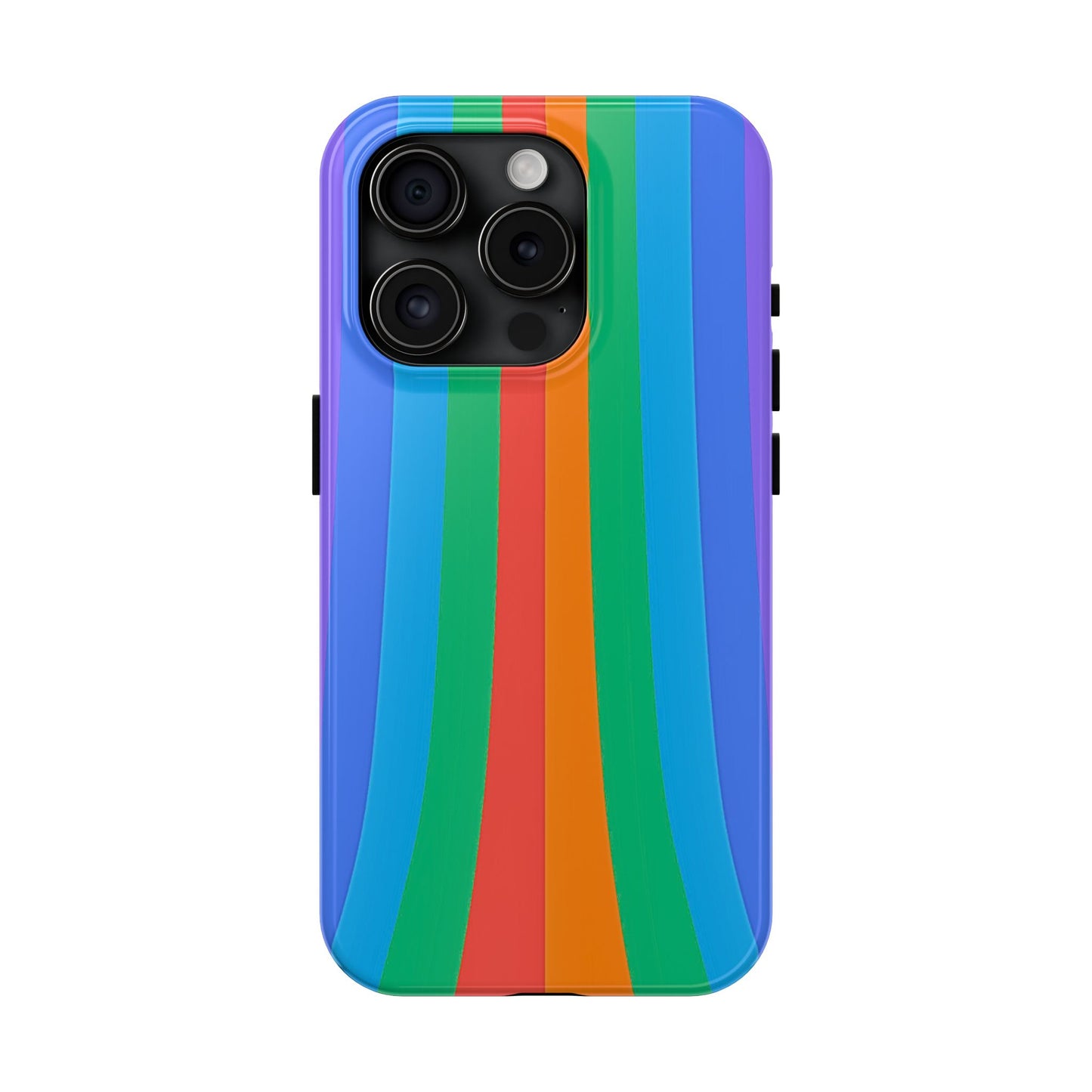 Funda resistente para teléfono con líneas de arcoíris hippies | Estética