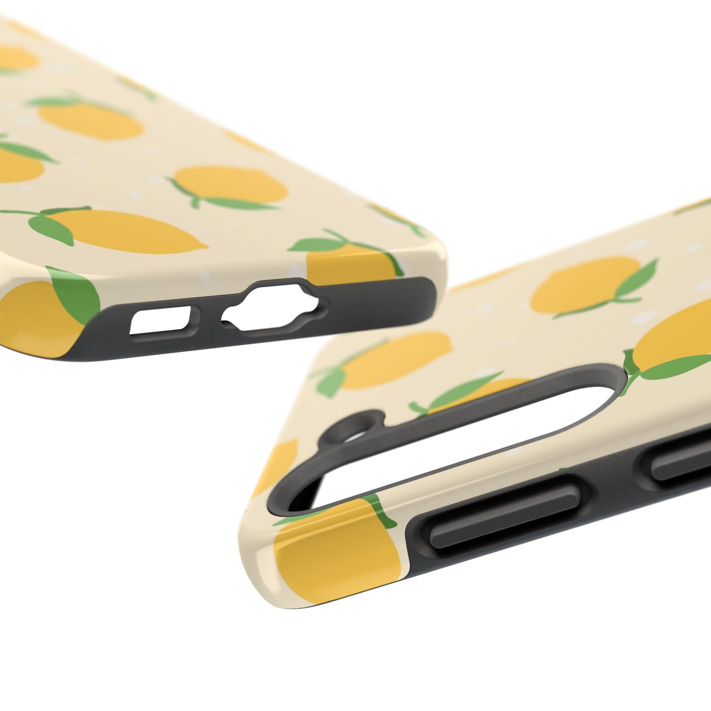 Cute Aesthetic Lemon Pattern Citrus Design Tough Phone Case | Food