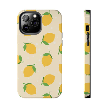 Cute Aesthetic Lemon Pattern Citrus Design Tough Phone Case | Food