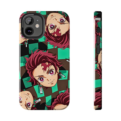Tanjiro Kamado Head Pattern Tough Phone Case | Anime - Demon Slayer