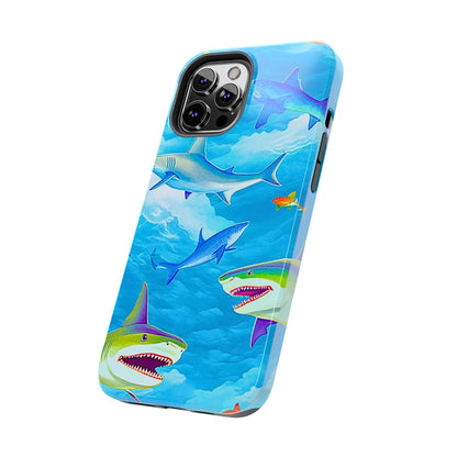 Sharks in the Sky Pattern Style Tough Phone Case | Animals