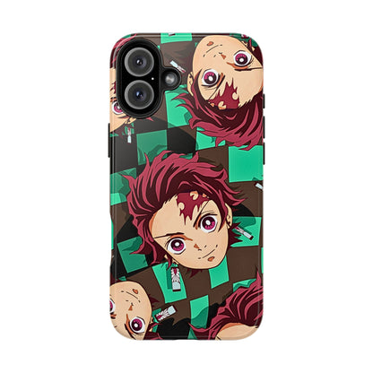 Tanjiro Kamado Head Pattern Tough Phone Case | Anime - Demon Slayer