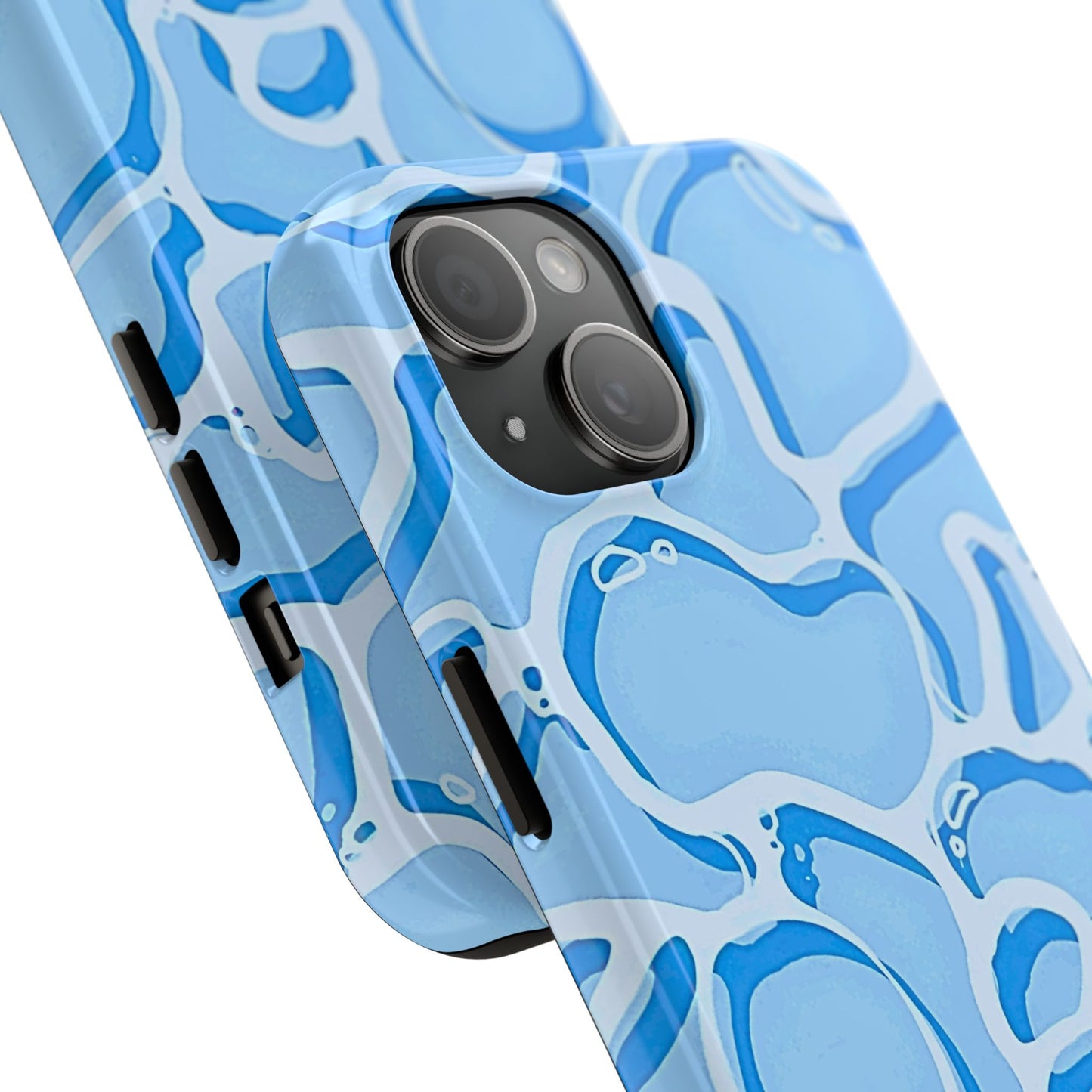 Funda resistente para teléfono con estampado de agua de piscina | Estética