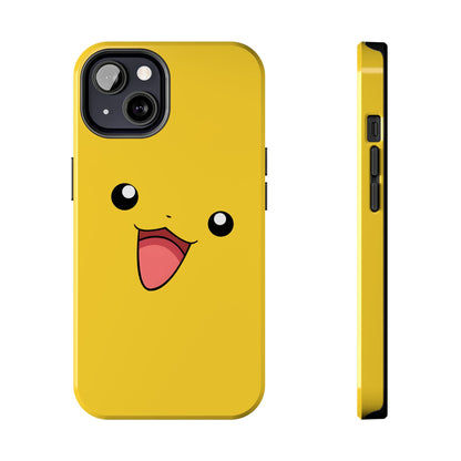 Electric Mouse Yellow Happy Face Minimal Design Tough Phone Case | Anime