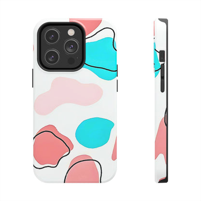 Abstract Shapes Preppy Pastel Style (Version 1) Tough Phone Case | Aesthetic