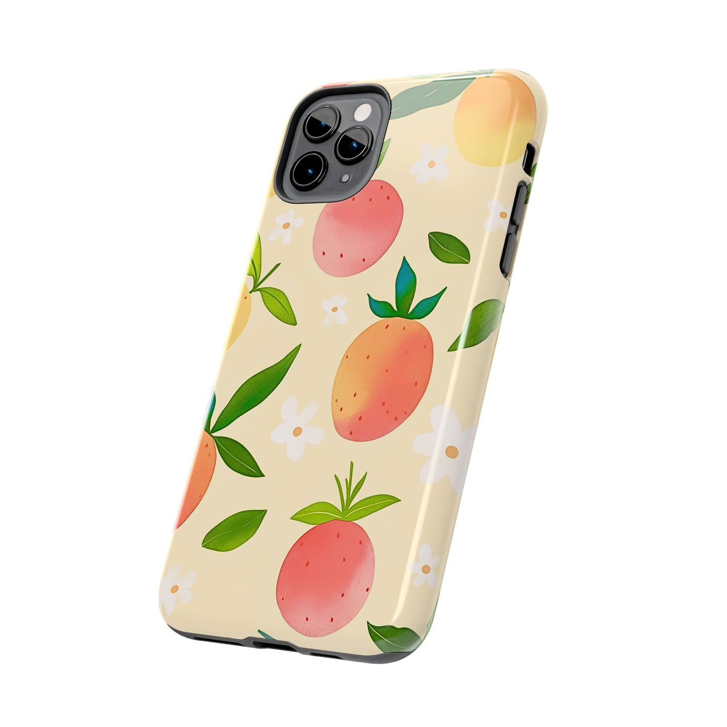 Mango Orange Fruit Pattern Tough Phone Case | Aesthetic