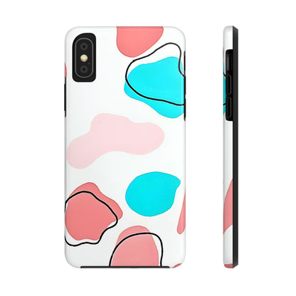 Abstract Shapes Preppy Pastel Style (Version 1) Tough Phone Case | Aesthetic