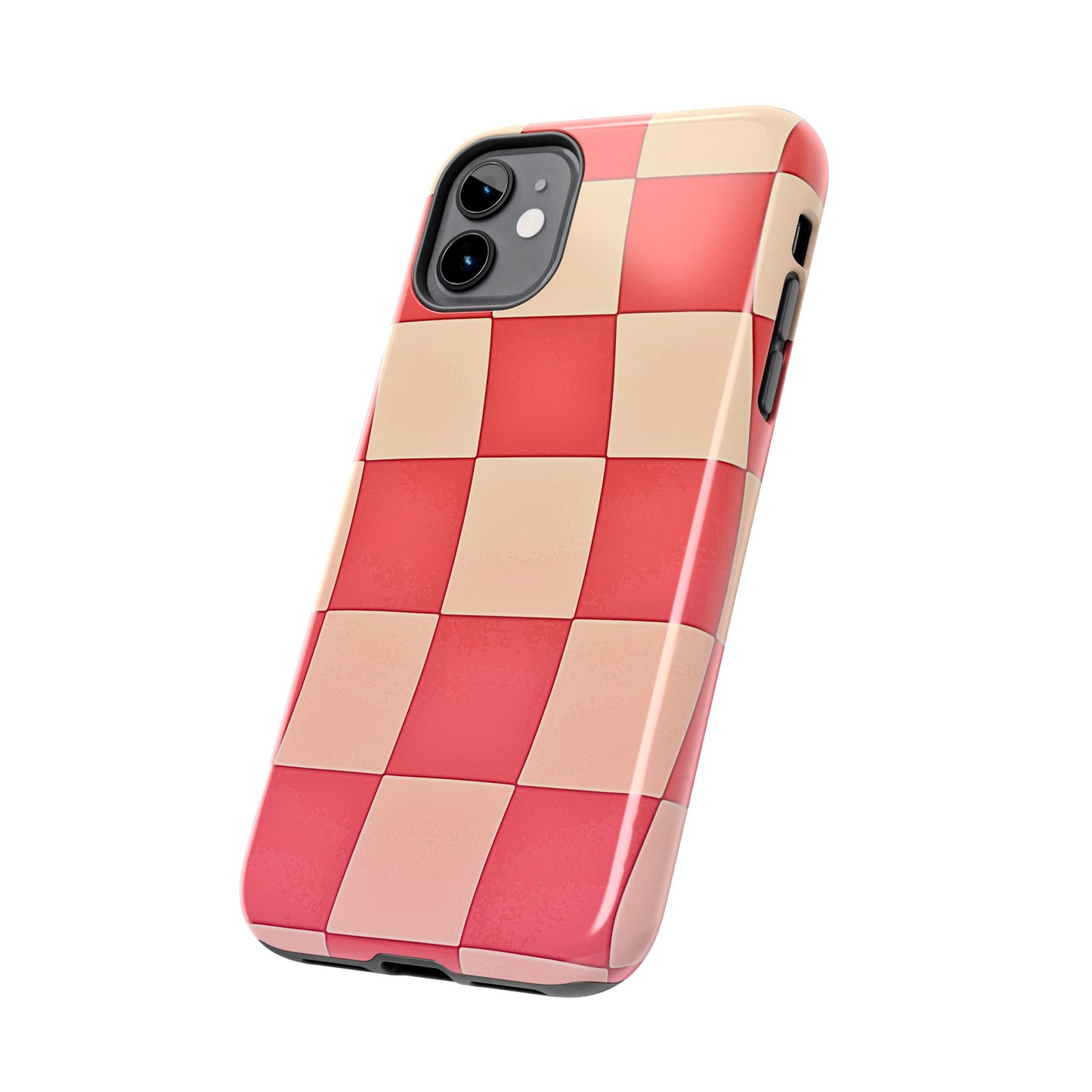 Preppy Checkered Pink Tough Phone Case | Aesthetic