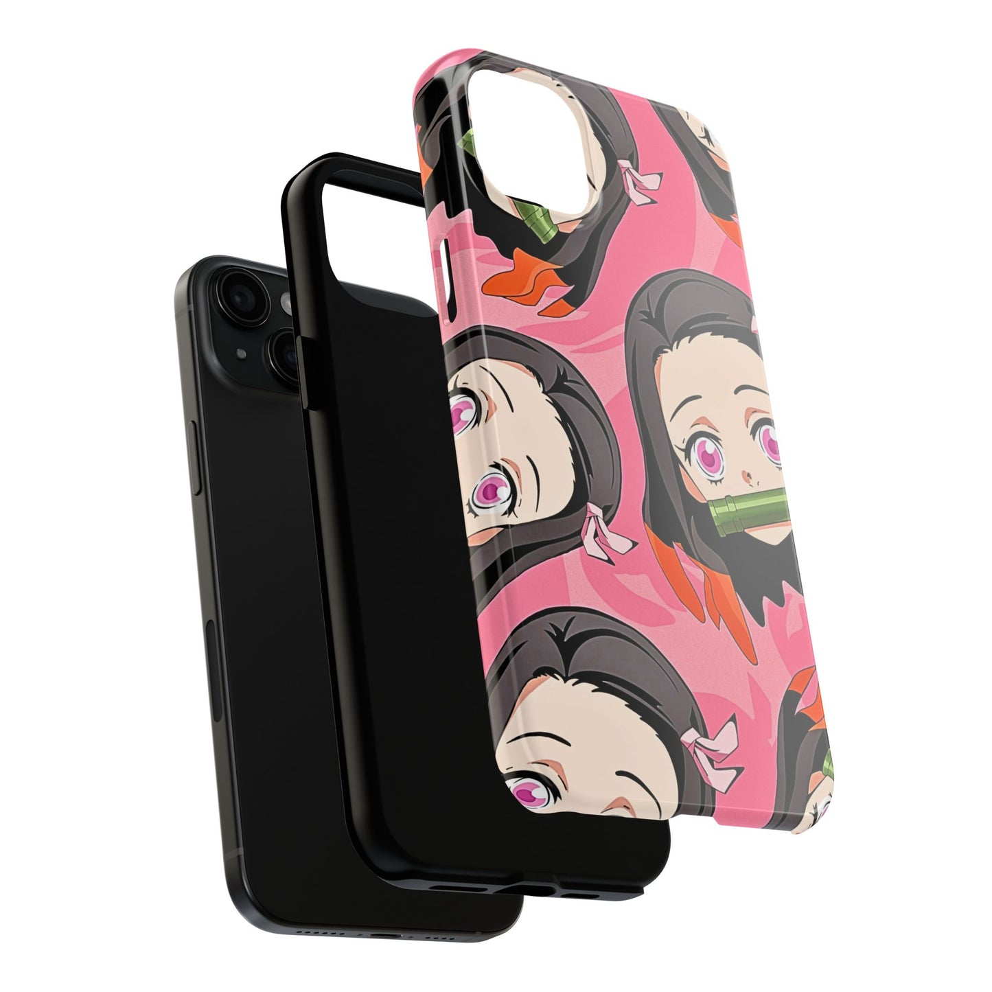 Nezuko Kamado Head Pattern Tough Phone Case | Anime - Demon Slayer