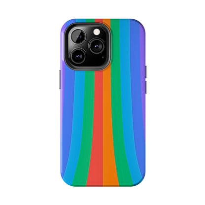 Funda resistente para teléfono con líneas de arcoíris hippies | Estética