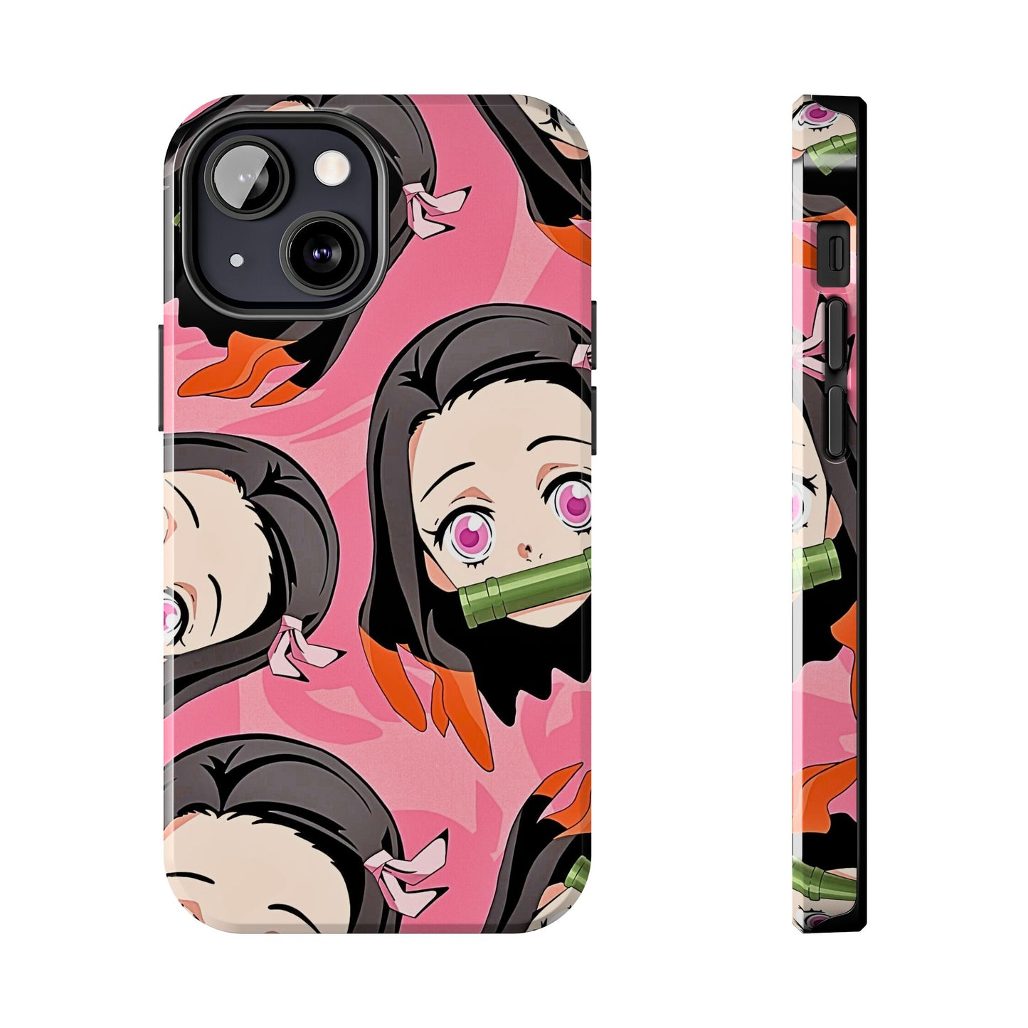 Nezuko Kamado Head Pattern Tough Phone Case | Anime - Demon Slayer