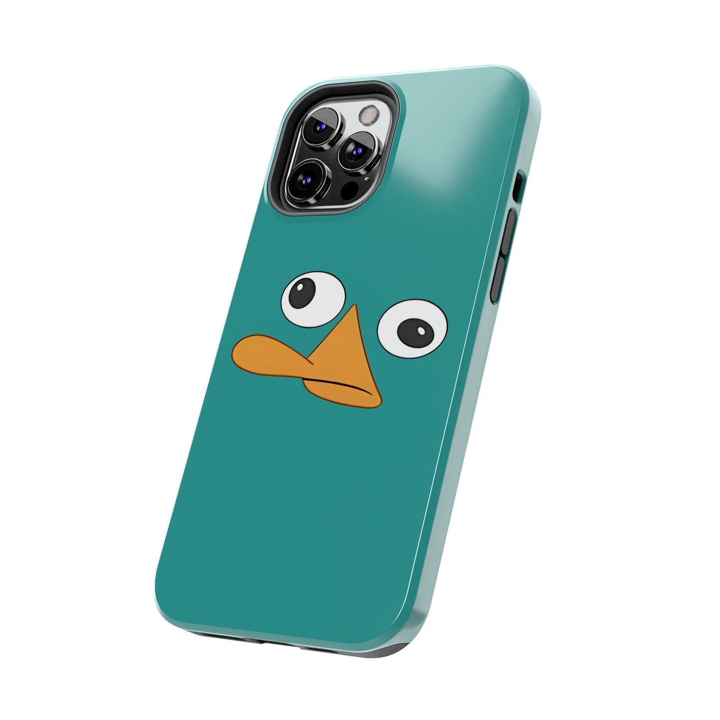 Phineas and Ferb Perry Platypus Eyes Teal Expression Tough Phone Case | Cartoon