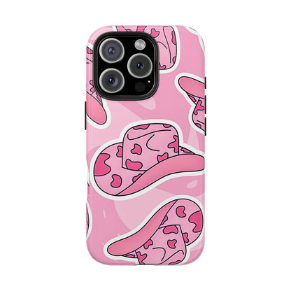 Pink Cowboy Hat Preppy Tough Phone Case | Aesthetic