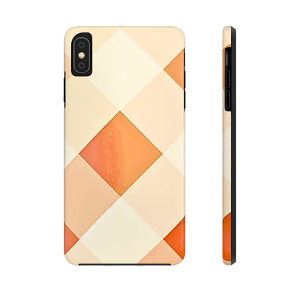 Pastel Minimalist Two-Tone Checkerboard Tough Phone Case | Aesthetic