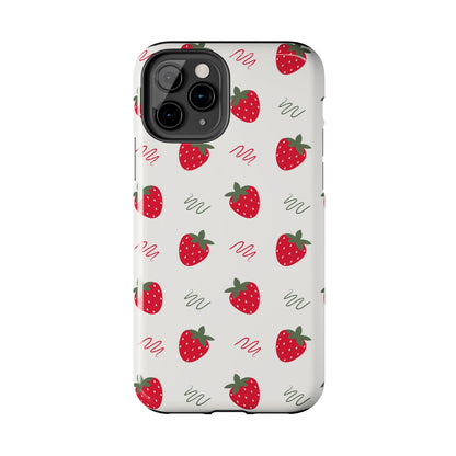 Strawberry Doodle Delight Tough Phone Case | Food