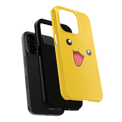 Electric Mouse Yellow Happy Face Minimal Design Tough Phone Case | Anime