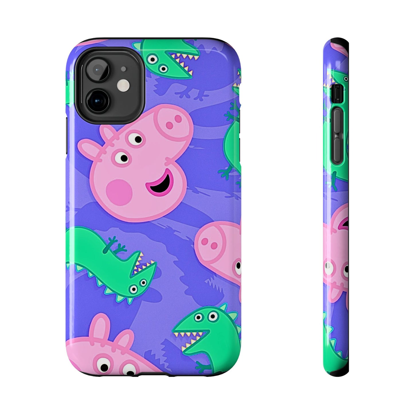 Peppa Pig & George Dinosaur Pattern Tough Phone Case | Cartoons - Peppa Pig