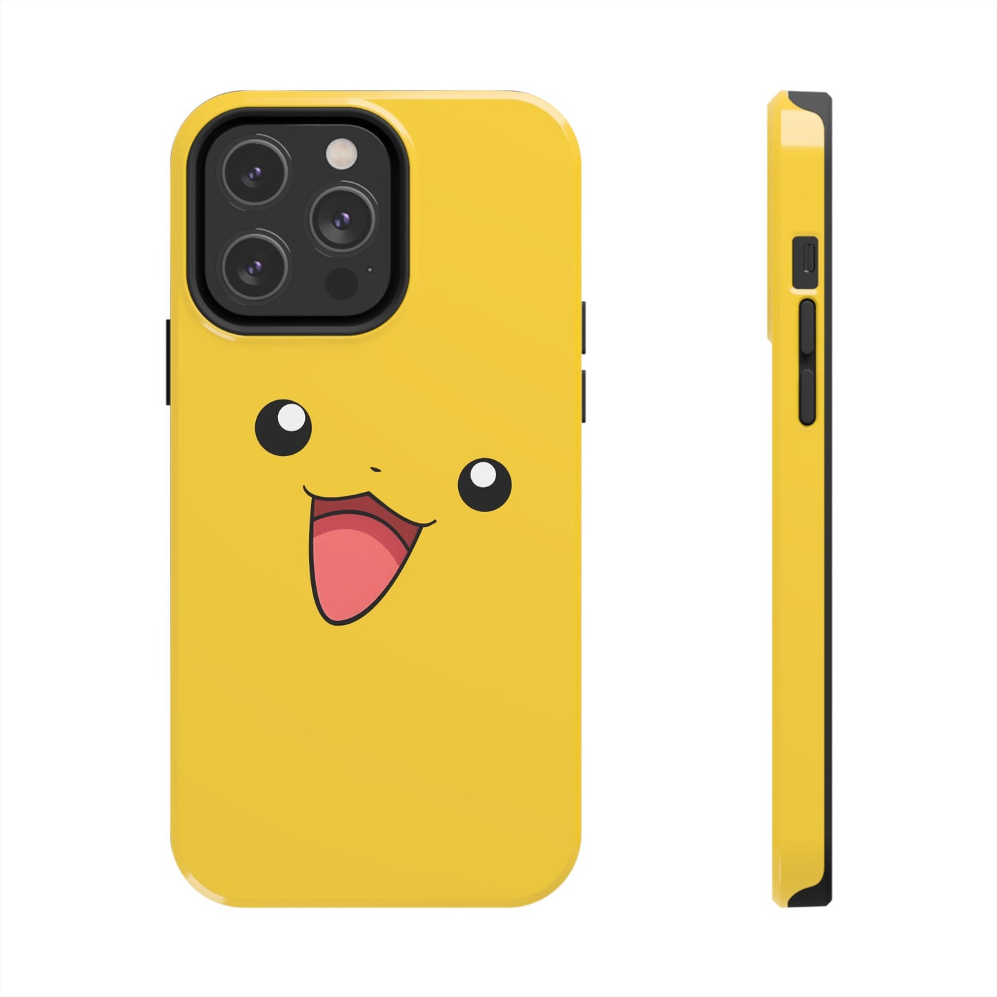 Electric Mouse Yellow Happy Face Minimal Design Tough Phone Case | Anime