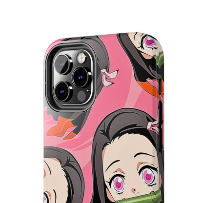 Nezuko Kamado Head Pattern Tough Phone Case | Anime - Demon Slayer