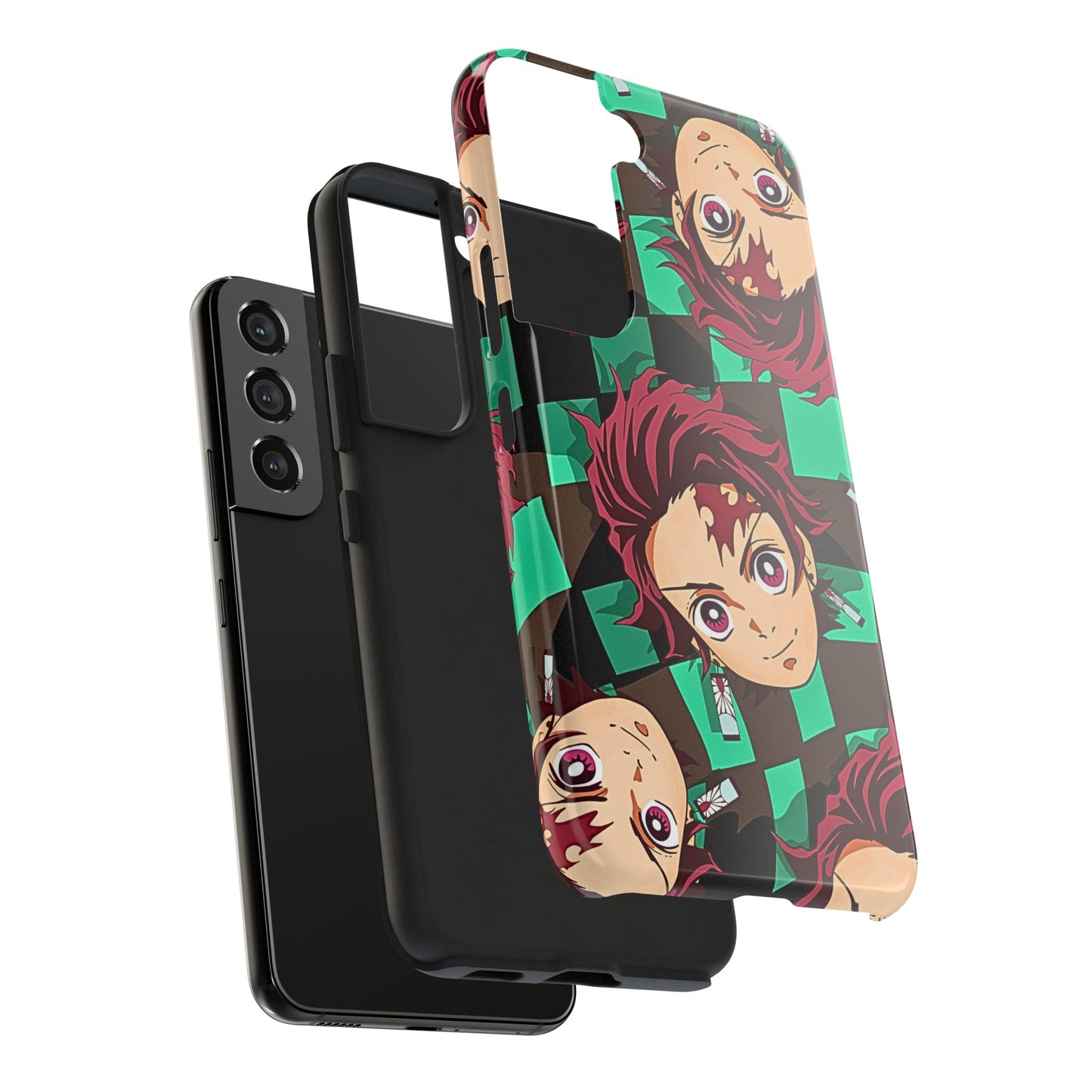 Tanjiro Kamado Head Pattern Tough Phone Case | Anime - Demon Slayer