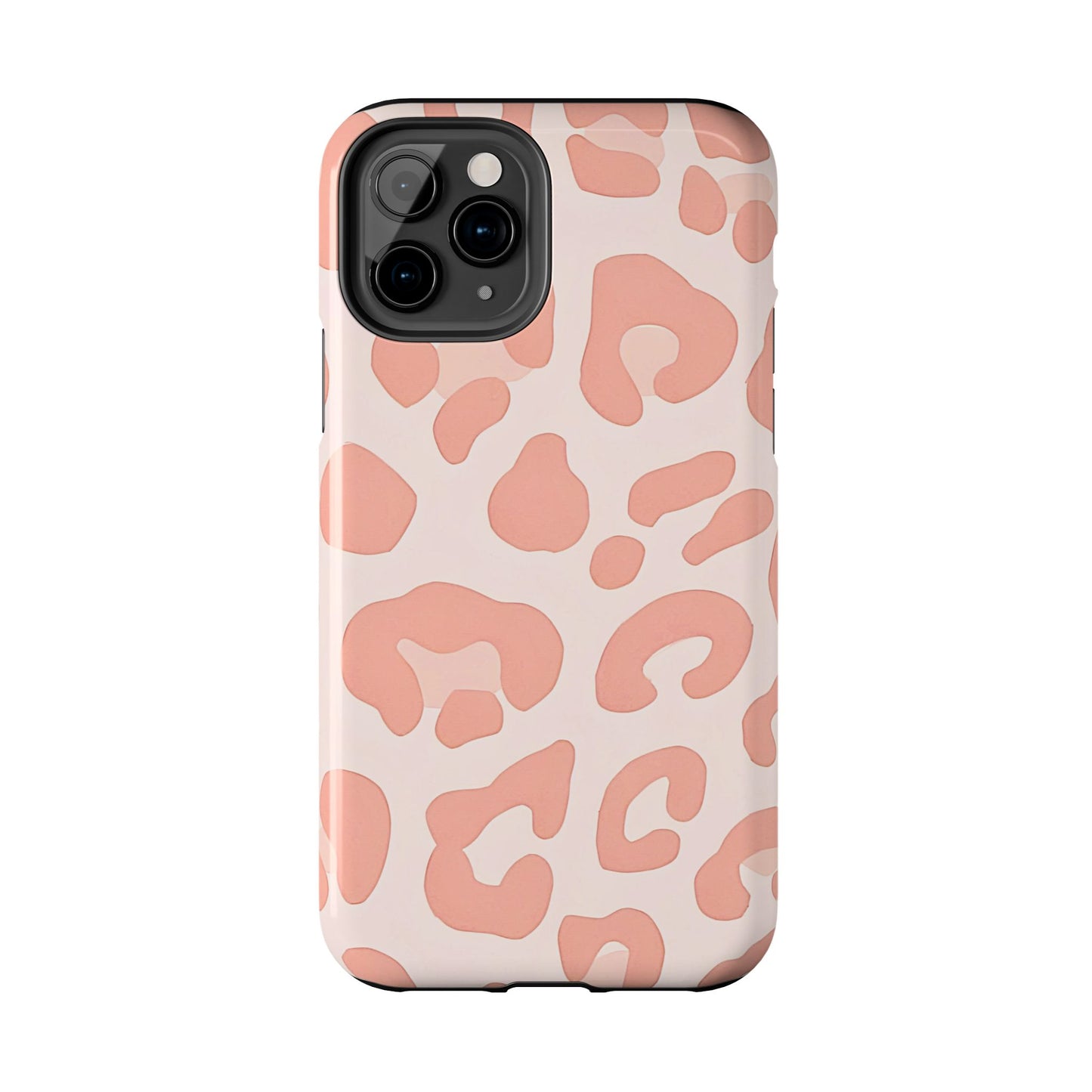 Funda resistente para teléfono con estampado de leopardo rosa preppy | Estética