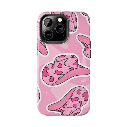 Pink Cowboy Hat Preppy Tough Phone Case | Aesthetic