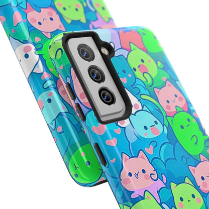 Cute Colorful Cats Pattern Style Tough Phone Case | Animals