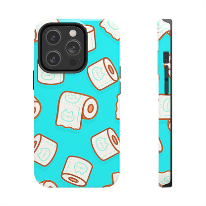 Funda resistente para teléfono con estampado de papel higiénico kawaii | Estética
