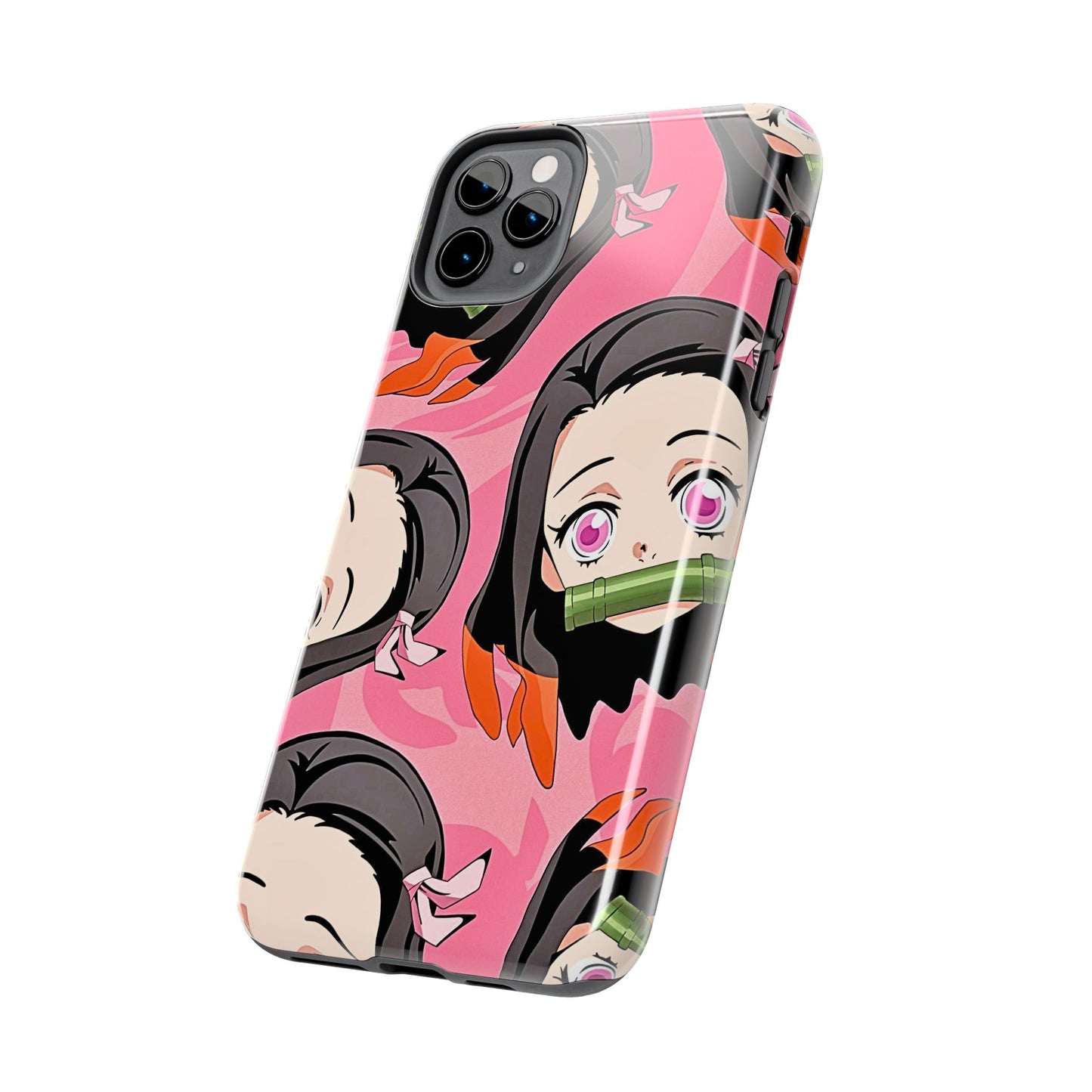 Nezuko Kamado Head Pattern Tough Phone Case | Anime - Demon Slayer