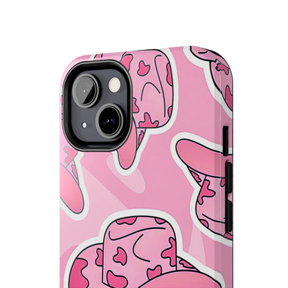 Pink Cowboy Hat Preppy Tough Phone Case | Aesthetic