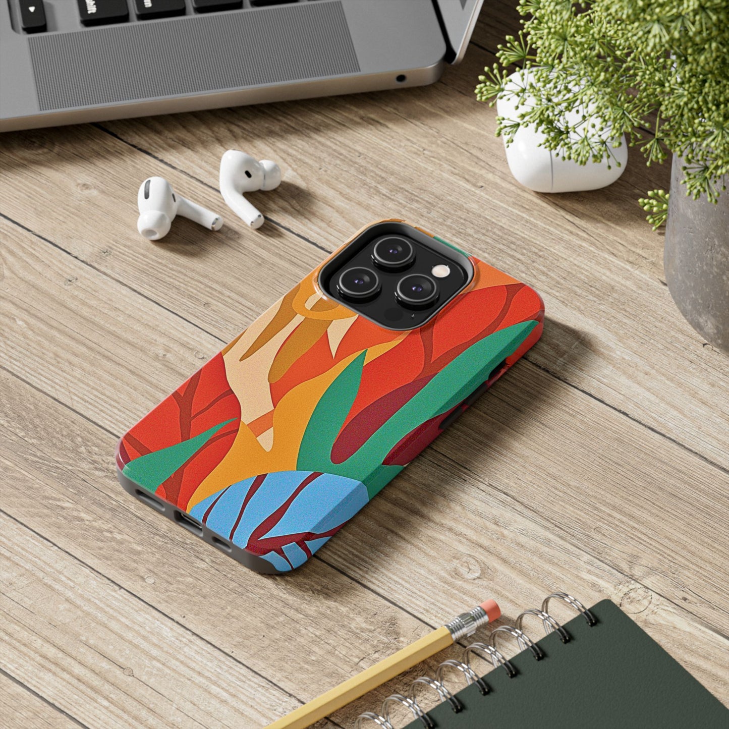 Abstract Autumn Leaves Tough Phone Case | Aesthetic